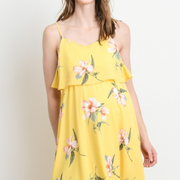 Dresses & Skirts - ⚡️1 LEFT⚡️Floral Ruffle Nursing/Maternity Dress